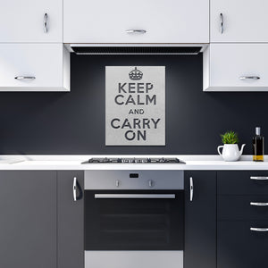 Keep Calm Carry On Steel Sign