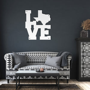 Love Texas Steel Wall Art