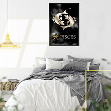 Load image into Gallery viewer, PISCES POLISHED BRONZE canvas on black