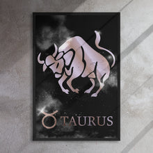 Load image into Gallery viewer, TAURUS POLISHED ROSE canvas on black