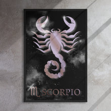 Load image into Gallery viewer, SCORPIO POLISHED ROSE canvas on black
