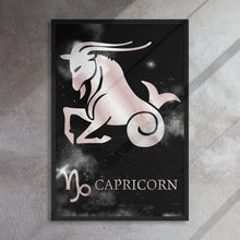 Load image into Gallery viewer, CAPRICORN POLISHED ROSE canvas on black