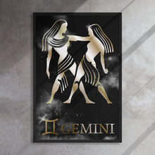 Load image into Gallery viewer, GEMINI POLISHED BRONZE canvas on black