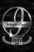 Load image into Gallery viewer, J Summer Table and Iron Monogram Dark