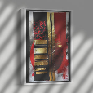 Abstraction Fields Red & Gold Void