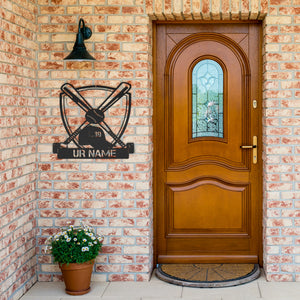 BASEBALL STEEL PERSONALIZED MONOGRAM