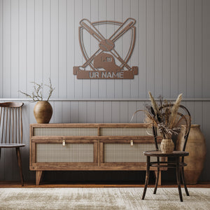 BASEBALL STEEL PERSONALIZED MONOGRAM