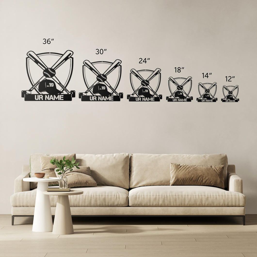 BASEBALL STEEL PERSONALIZED MONOGRAM