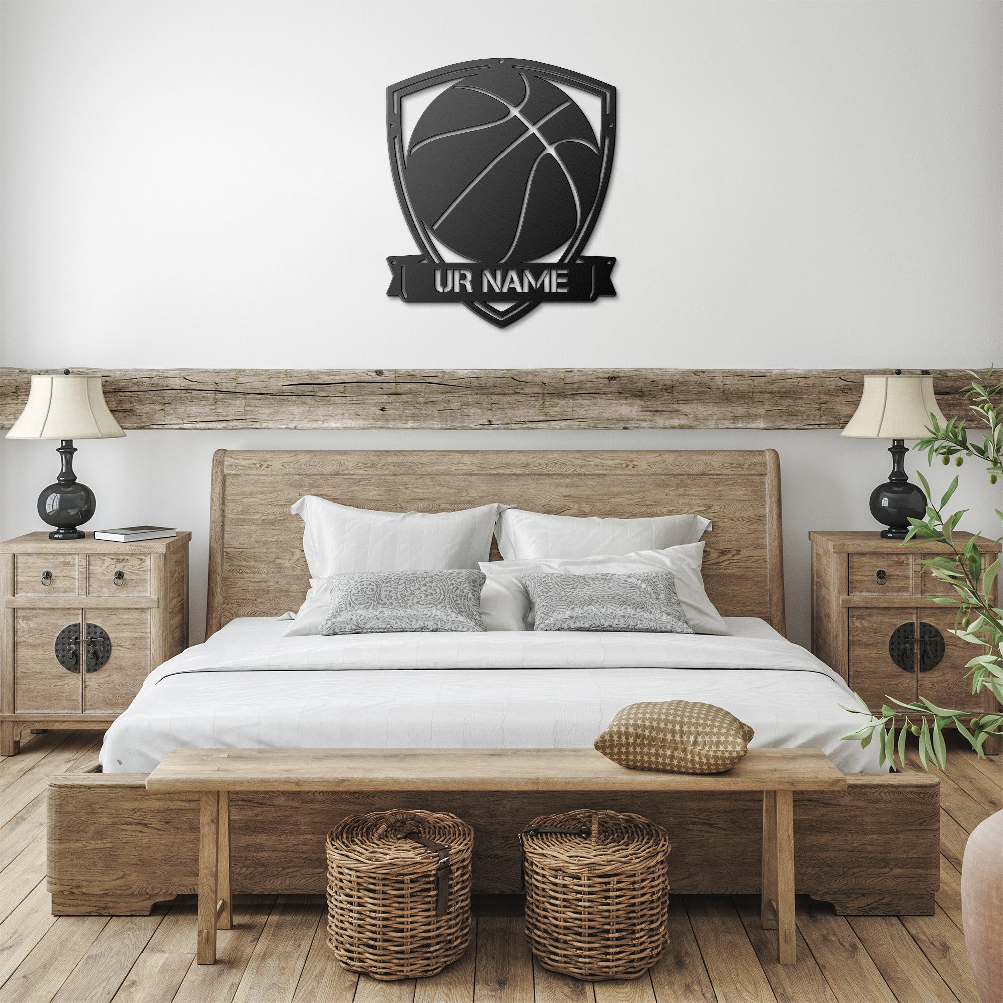 BASKETBALL MONOGRAM (CUSTOMIZABLE)