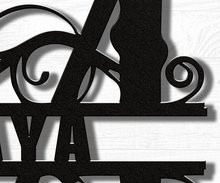 Load image into Gallery viewer, S Barn Door Split Letter Steel Custom Monogram