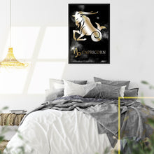 Load image into Gallery viewer, CAPRICORN POLISHED BRONZE canvas on black