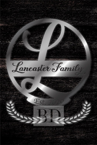 L Summer Table and Iron Monogram Dark