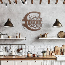 Load image into Gallery viewer, C Barn Door Split Letter Steel Custom Monogram