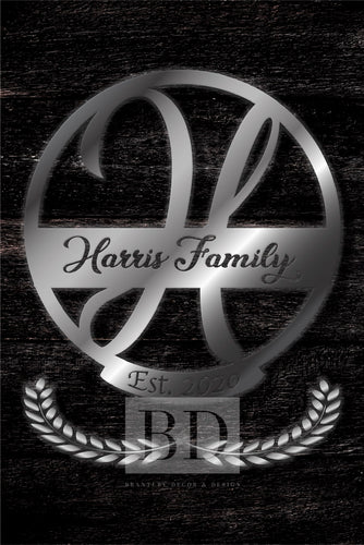 H Summer Table and Iron Monogram Dark