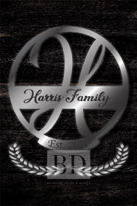 H Summer Table and Iron Monogram Dark