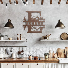 Load image into Gallery viewer, E Barn Door Split Letter Steel Custom Monogram _2023