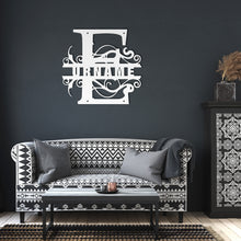 Load image into Gallery viewer, E Barn Door Split Letter Steel Custom Monogram _2023