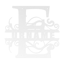 Load image into Gallery viewer, E Barn Door Split Letter Steel Custom Monogram _2023
