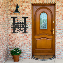 Load image into Gallery viewer, H Barn Door Split Letter Steel Custom Monogram