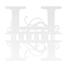 Load image into Gallery viewer, H Barn Door Split Letter Steel Custom Monogram