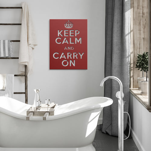 Keep Calm Carry On Steel Sign