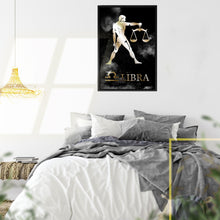 Load image into Gallery viewer, LIBRA POLISHED BRONZE canvas on black