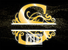 Load image into Gallery viewer, &quot;S” Initial for Gold and Black  -Horizontal Framed Portrait-