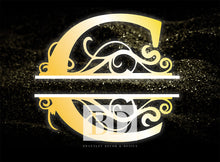 Load image into Gallery viewer, &quot;C” Initial for Gold and Black  -Horizontal Framed Portrait-