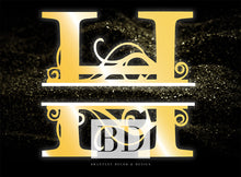Load image into Gallery viewer, &quot;H” Initial for Gold and Black  -Horizontal Framed Portrait-