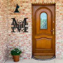 Load image into Gallery viewer, M Barn Door Split Letter Steel Custom Monogram