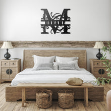 Load image into Gallery viewer, M Barn Door Split Letter Steel Custom Monogram