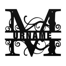 Load image into Gallery viewer, M Barn Door Split Letter Steel Custom Monogram