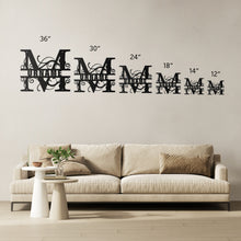 Load image into Gallery viewer, M Barn Door Split Letter Steel Custom Monogram