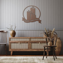 Load image into Gallery viewer, Peace. Love. Light. Candles Steel Wall Art 02