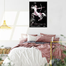 Load image into Gallery viewer, SAGITTARIUS POLISHED ROSE canvas on black