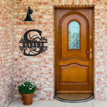 Load image into Gallery viewer, S Barn Door Split Letter Steel Custom Monogram