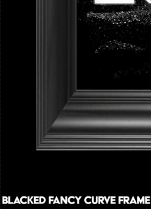 “E” Initial for Black and Chrome  -Horizontal Framed Portrait-