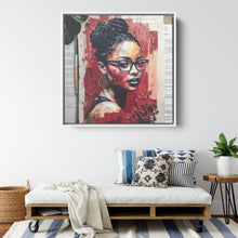 Load image into Gallery viewer, Sheila On Page _ abstract Red Square