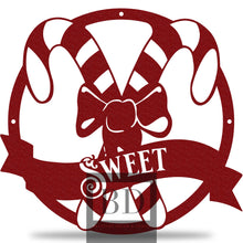 Load image into Gallery viewer, Sweet Candy Cane Steel Wallart