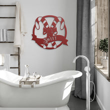 Load image into Gallery viewer, Sweet Candy Cane Steel Wallart
