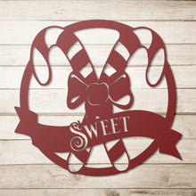 Load image into Gallery viewer, Sweet Candy Cane Steel Wallart