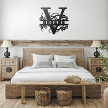 Load image into Gallery viewer, V Barn Door Split Letter Steel Custom Monogram