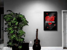 Load image into Gallery viewer, Customizable Rose Pedal Heart Black
