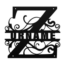 Load image into Gallery viewer, Z Barn Door Split Letter Steel Custom Monogram