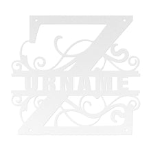 Load image into Gallery viewer, Z Barn Door Split Letter Steel Custom Monogram