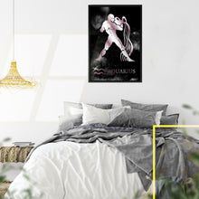 Load image into Gallery viewer, AQUARIUS POLISHED ROSE canvas on black