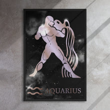 Load image into Gallery viewer, AQUARIUS POLISHED ROSE canvas on black