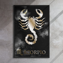 Load image into Gallery viewer, SCORPIO POLISHED BRONZE canvas on black