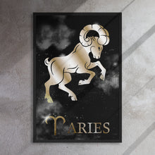 Load image into Gallery viewer, ARIES POLISHED BRONZE canvas on black