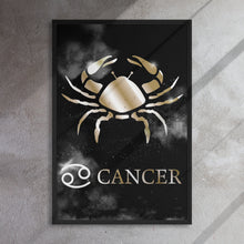 Load image into Gallery viewer, CANCER POLISHED BRONZE canvas on black